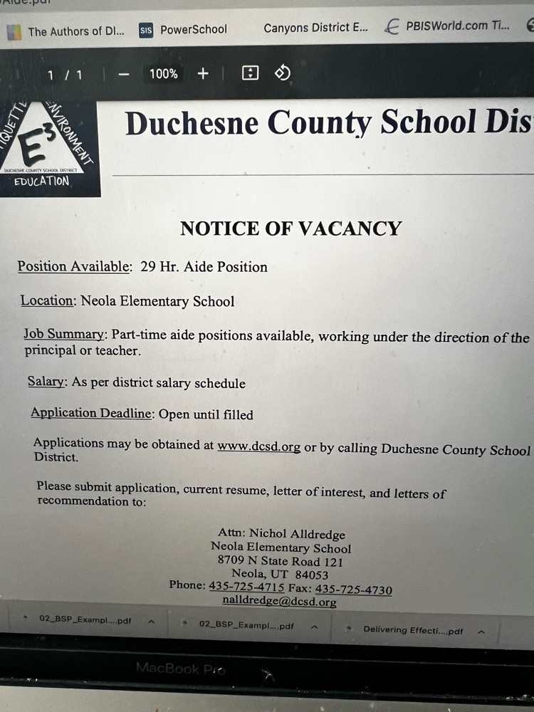 Team Opportunity Neola Elementary School