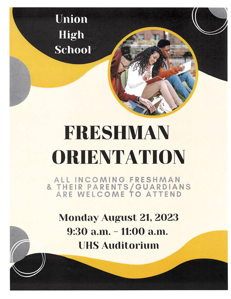 Freshman Orientation flyer
