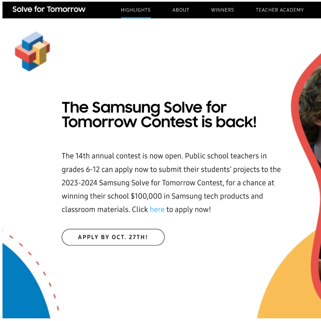 Samsung solve for tomorrow poster